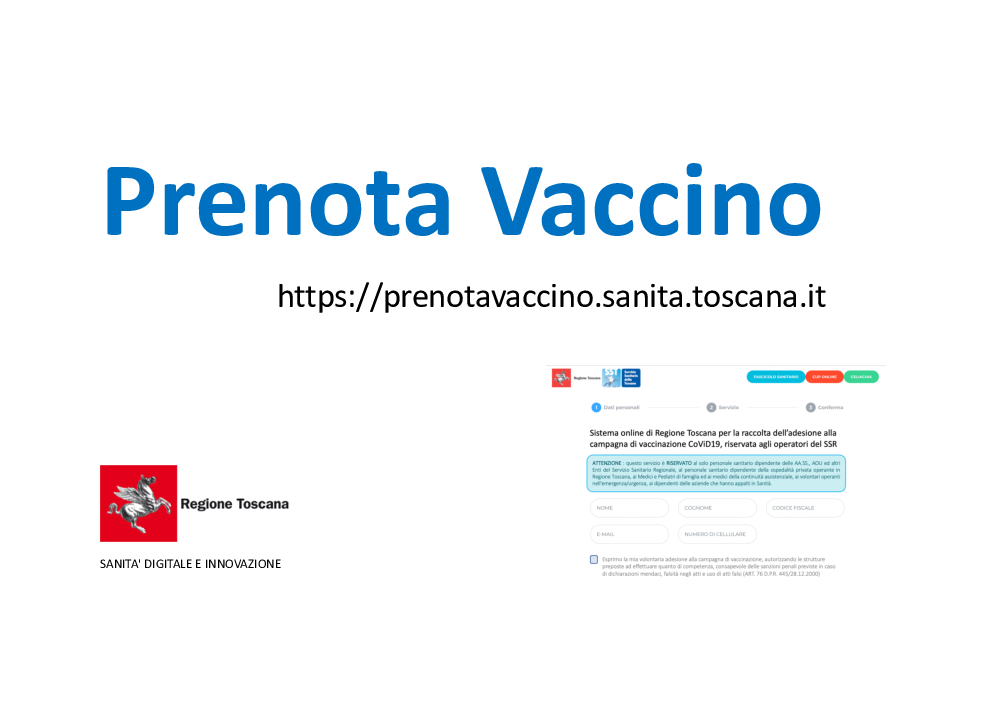 Immagine Covid-19, il portale per le vaccinazioni degli ‘estremamente fragili’ on line dal 15 marzo